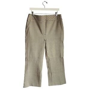 SPANX Houndstooth Pull on Pants 1X Yellow Office Pants Career Work Academia